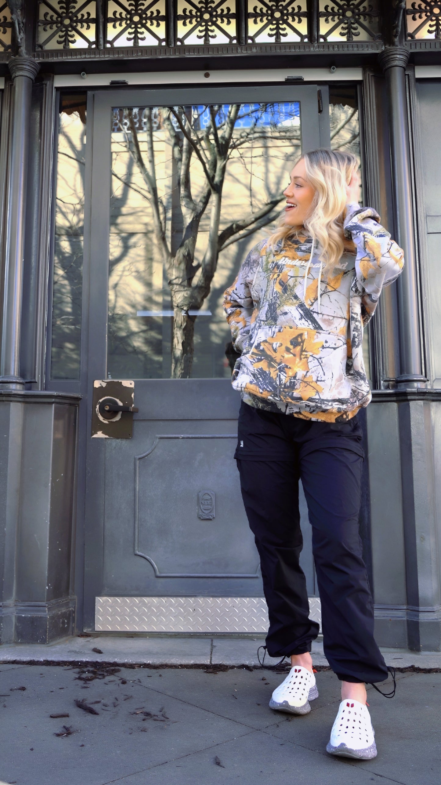 Traditional brush camo 3 panel hoodie