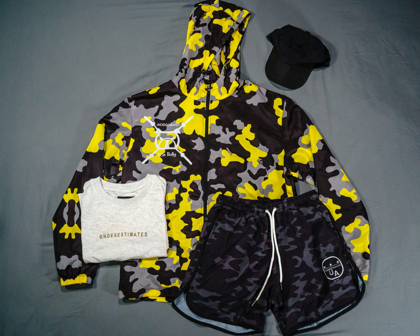 Grind Camouflage Windbreaker - Yellow + Grey