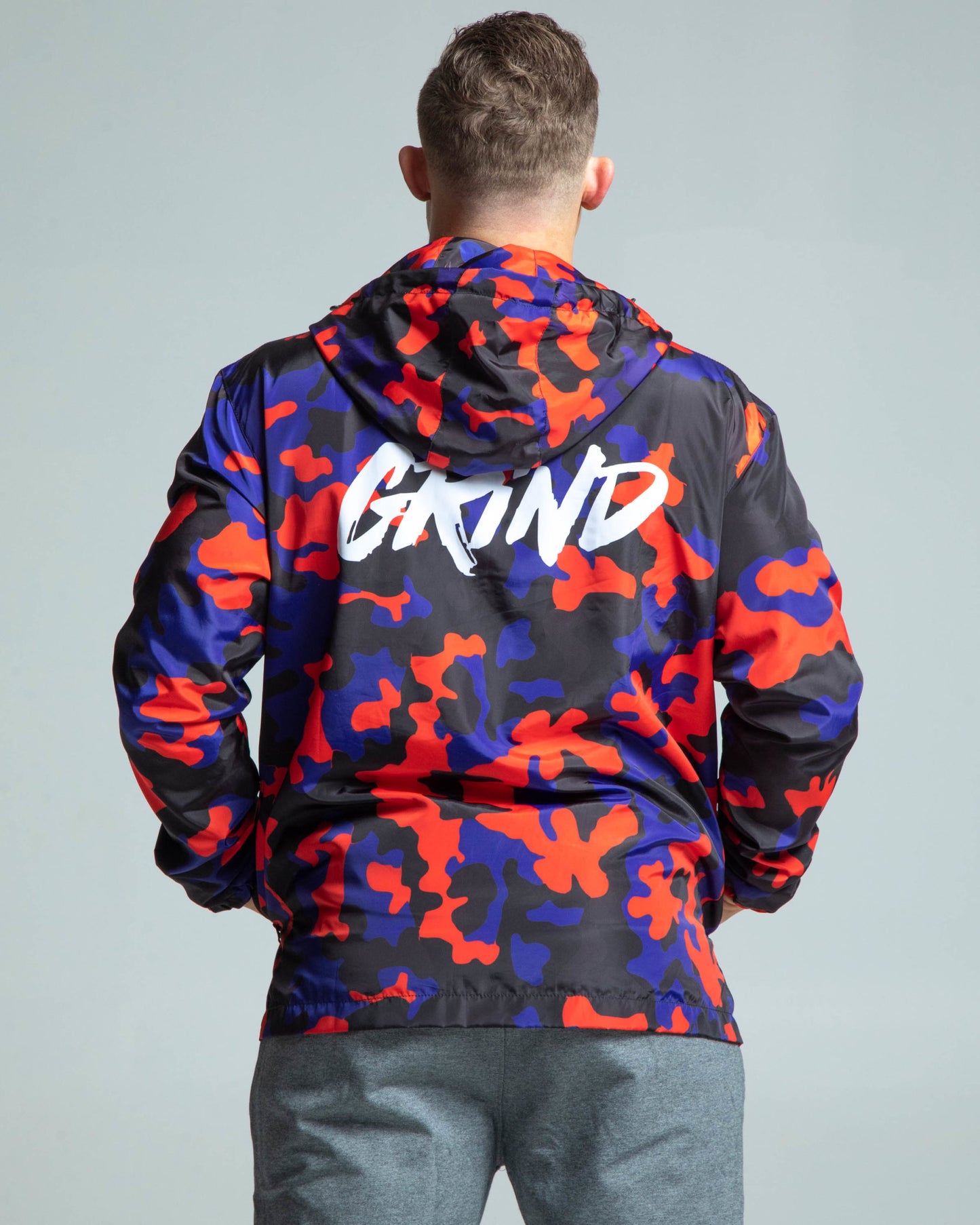 Grind Camouflage Windbreaker - Red + Blue