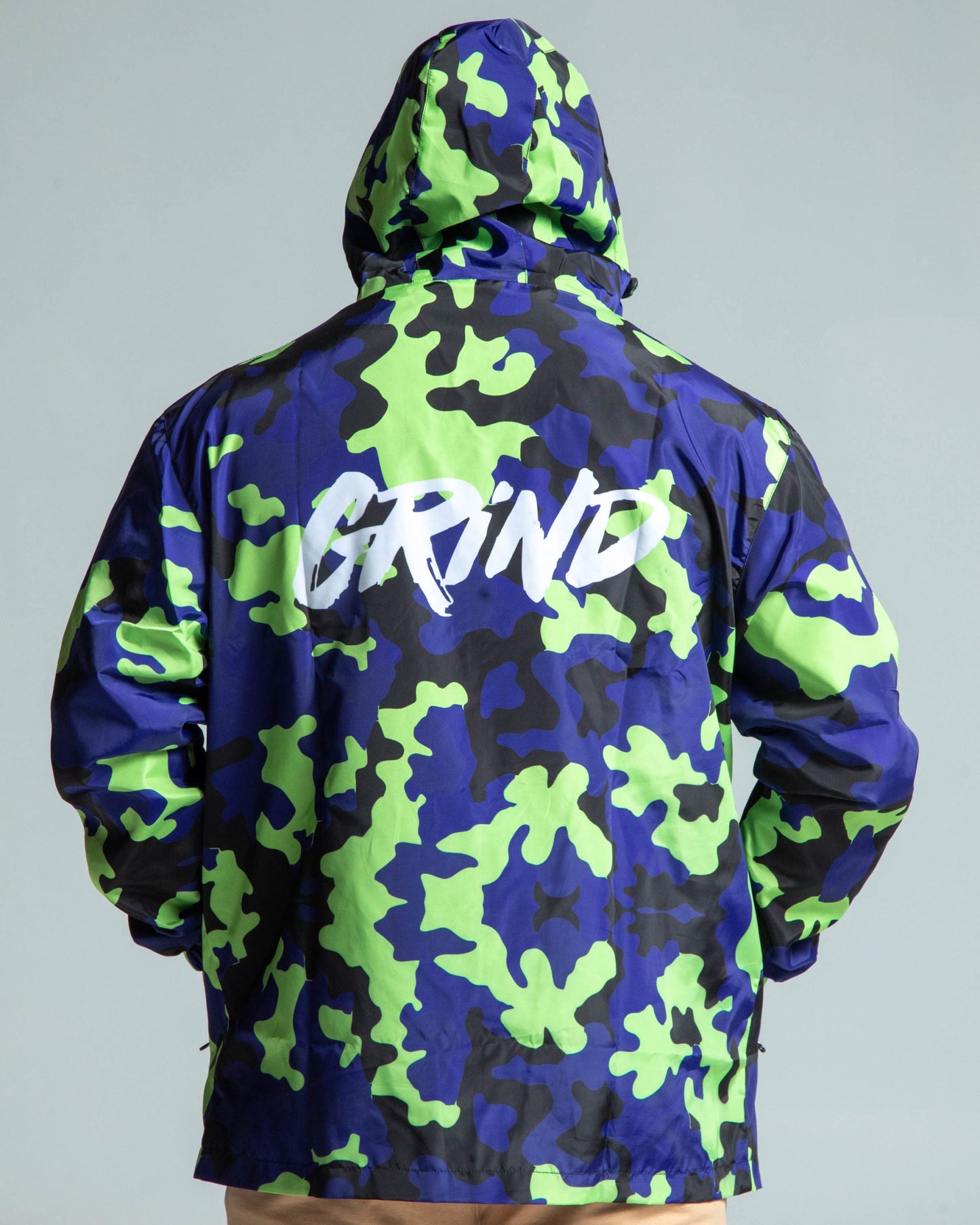 Grind Camouflage Windbreaker - Volt + Blue
