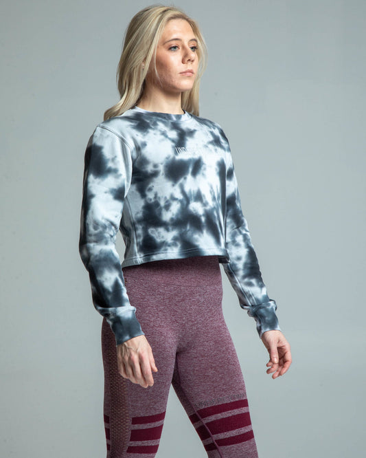 Tie-dye Crop Crew - Onyx