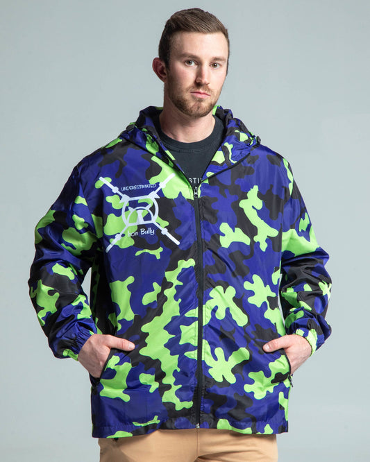 Grind Camouflage Windbreaker - Volt + Blue